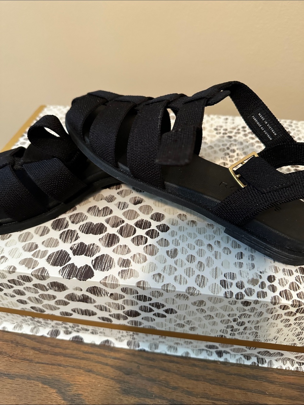 Women's Rothy size 5.5 Black fisherman sandals/shoes. NWOT
